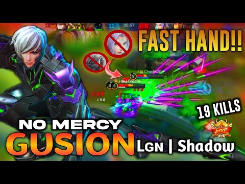 Gusion 19Kills Godly Speed Combo with Deadly Magic Build! [ Gusion Gameplay By Shadow ]