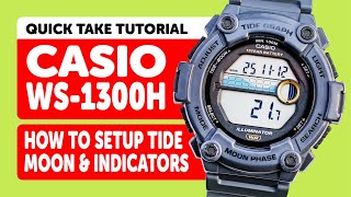 #CASIO WS-1300H (3507) - HOW TO set up the TIDE & MOON PHASE INDICATOR