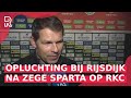 Jeroen RIJSDIJK na overwinning SPARTA: 'Blij voor Tobias LAURITSEN dat hij een doelpunt scoort'