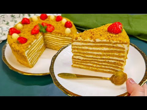 9 foi cu miere de albine gata in 30 min! Tort Medovik cu foi cu miere si crema de smantana.