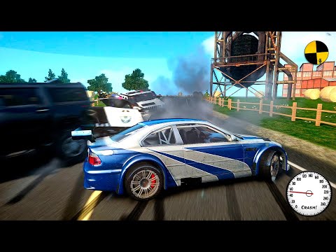 GTA 4 Crazy BMW M3 GTR Crashes Ep.73