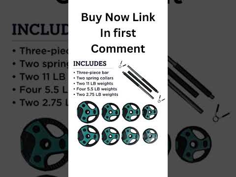 US Weight 54 LB Weight Set for home gym with 55” padded Bar