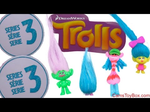 SERIES 3 Trolls Blind Bags Dreamworks Opening Fun Surprise Toys Names Kids Toy Playing Video