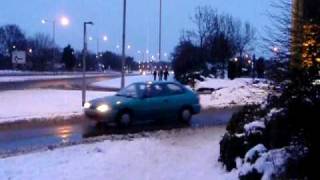 preview picture of video 'Corby Northants Rush Hour in the Snow'