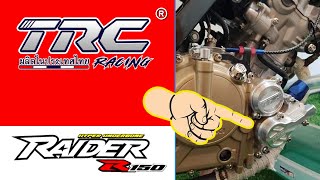 TRC water pump cover installed for raider 150Fi