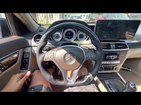 Installed a new carbonfiber steering wheel (with paddles) on my Mercedes C250 C300 W204