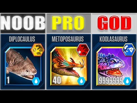 NOOB vs PRO vs GOD - KOOLASAURUS 999 MICRO S-DNA PACK | JURASSIC WORLD THE GAME