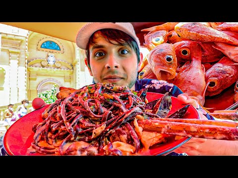 INSANE Fish Market in Marsaxlokk, Malta! 🇲🇹 MALTESE FOOD TOUR