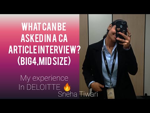 CA Article Interview Questions | BIG 4 | MID SIZE | let's prepare.💪