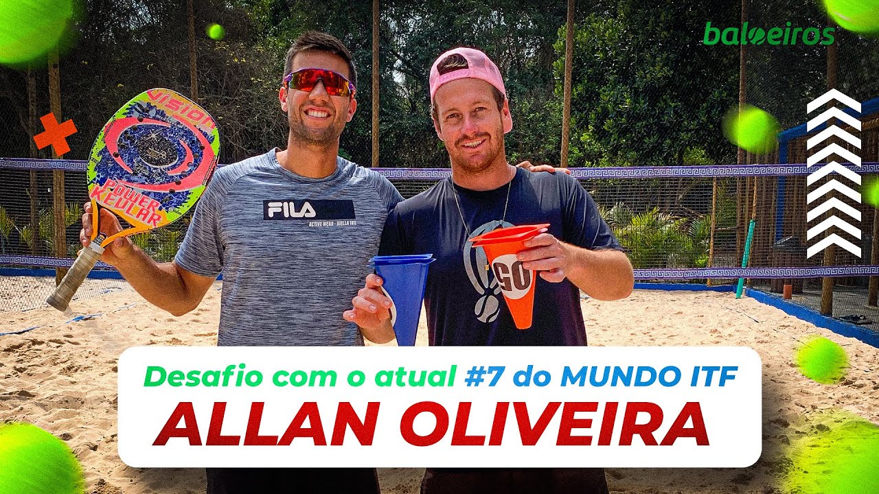 DESAFIO DE BEACH TENNIS COM ALLAN OLIVEIRA Nº7 do MUNDO ITF | #DesafioBaloeiros