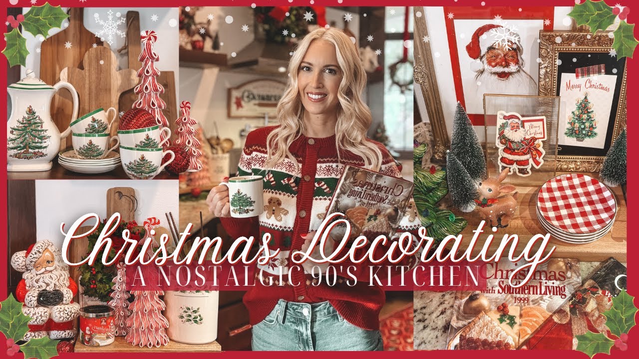 Get READY for the MOST COZY, NOSTALGIC Christmas KITCHEN of the SEASON 🎄 Christmas Decorating Ideas