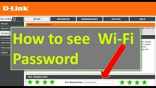 How to see pre shared key or wifi password of a dlink router Dsl
