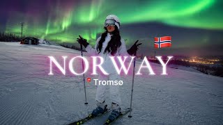 Girls trip in Tromsø Norway vlog!🇳🇴🦌 | skiing sledging and northen light searching!