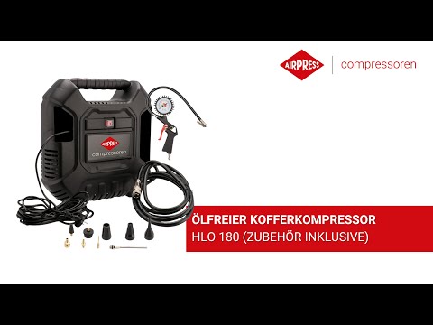 Airpress HLO 180 Kofferkompressor – Ölfrei, kompakt & leistungsstark für vielseitige Anwendungen!