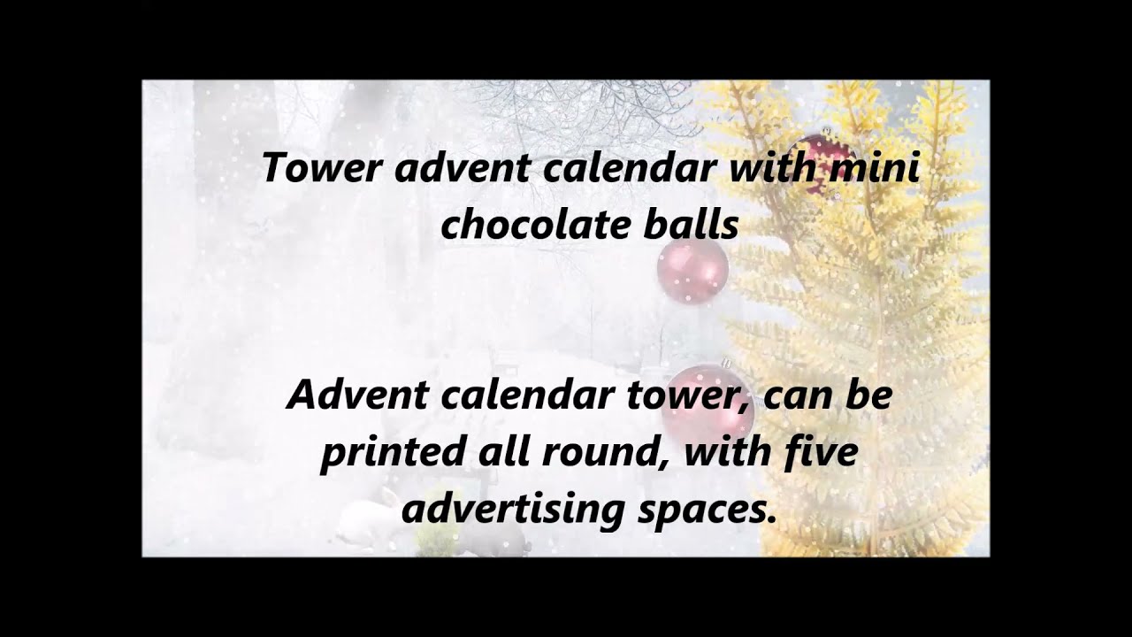 Adventní kalendář ve tvaru kvádru s Lindt kuličkami