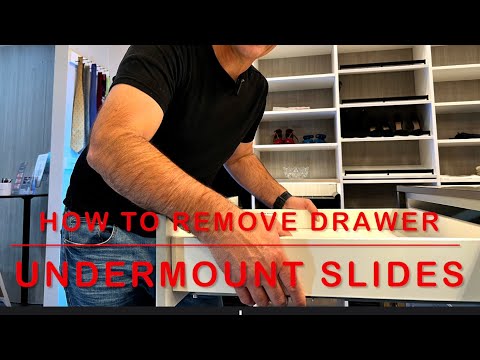 How to Remove a Drawer with Bottom Slides, Undermount Drawer Guides or Hidden Drawer guides
