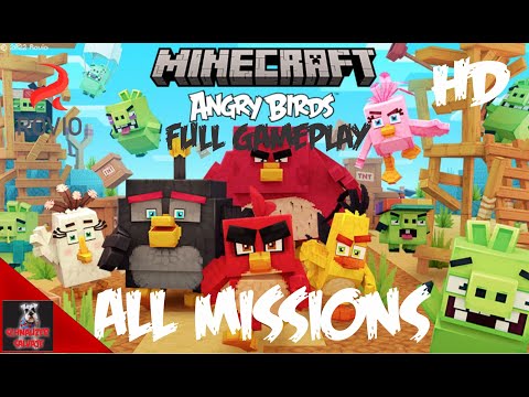 Minecraft X Angry Birds ,DLC, (All missions/Full game), in Full HD, No commentary