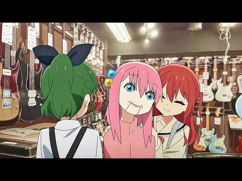 Bocchi afraid to buy a new guitar from a salesperson // Bocchi the rock!