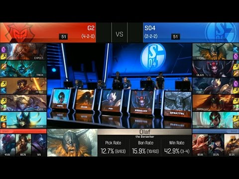 S04 vs G2 Game 2 Highlights - FC SCHALKE 04 vs G2 ESPORTS EU LCS Week 4 Summer 2016