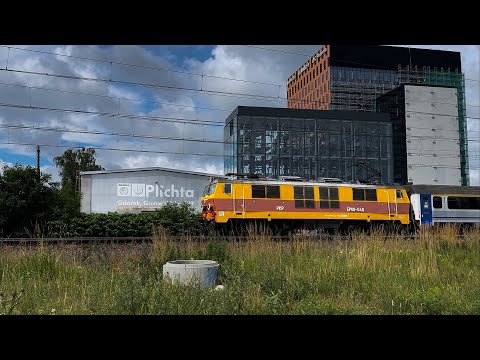 Pociąg IC ARTUS Hel-Przemyśl lokomotywa elektryczna EP09-046 Gdańsk Przymorze linia kolejowa nr 202
