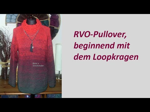 Ragmela 6 - RVO-Pullover (Raglan von oben), beginnend mit einem Loopkragen