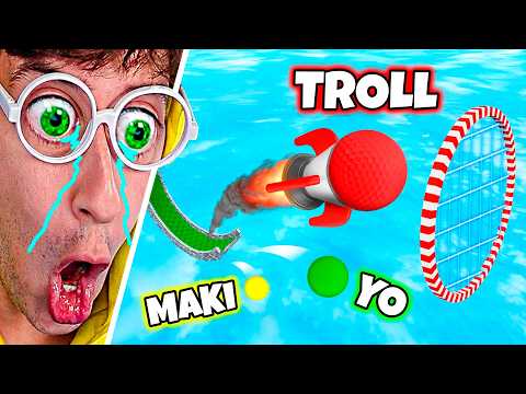 IMPOSSIBLE ⛔ HOYO TROLL vs BROTHER 😂⛳! (parkour) - Golf it TEKENDO