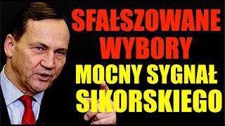 Wicepremier Sikorski wraca do tematu fałszerstw podczas wyborów prezydenckich. Mocnych sygnał.