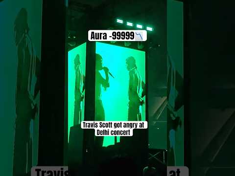 Travis Scott got angry at a fan during Delhi concert #travisscott #shorts #trending #ytshorts #delhi