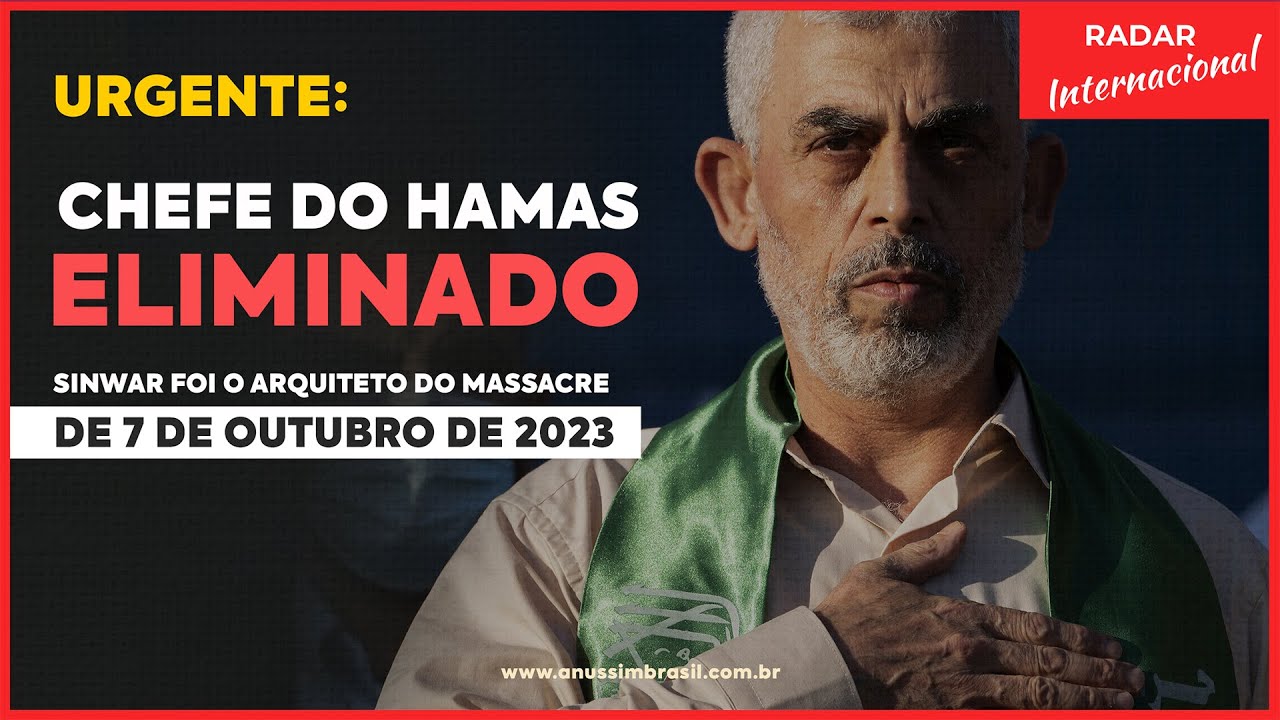 URGENTE: Israel Elimina Comandante Chefe do Hamas Yahya Sinwar