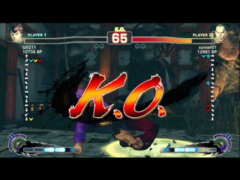 sunset01 [Dan] vs tz0211 [Fei] SSF4 Japanese Online Ranked Matches - TRUE-HD