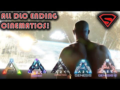 ARK SURVIAL EVOLVED ALL ENDING CUTSCENES [ONLY THE DLC ENDINGS & CUTSCENES]