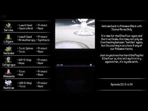 Pokemon Black - Status Moves Only: Ep 22 Elite Four Round 2 Psychic