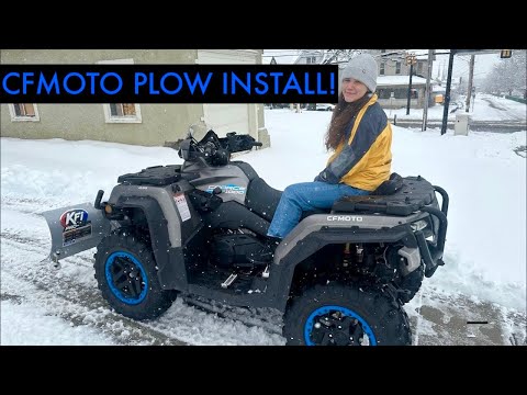 Unboxing and Installing KFI-Pro Snow Plow for CFMoto CFORCE 1000/800cc