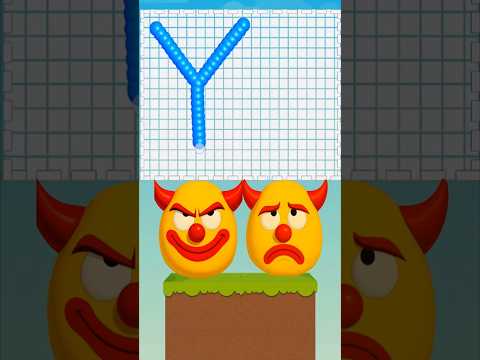 Сlowns and Letter Y #shorts #drawtosmash #gamingshorts #youtubeshorts #alphabet #asmr #games