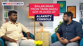 Balakumar D placement story — Alackrity