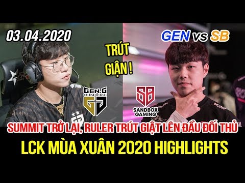 [LCK 2020] GEN vs SB Game 1 Highlights | Summit trở lại, Ruler cầm Ezreal trút giận lên đối thủ