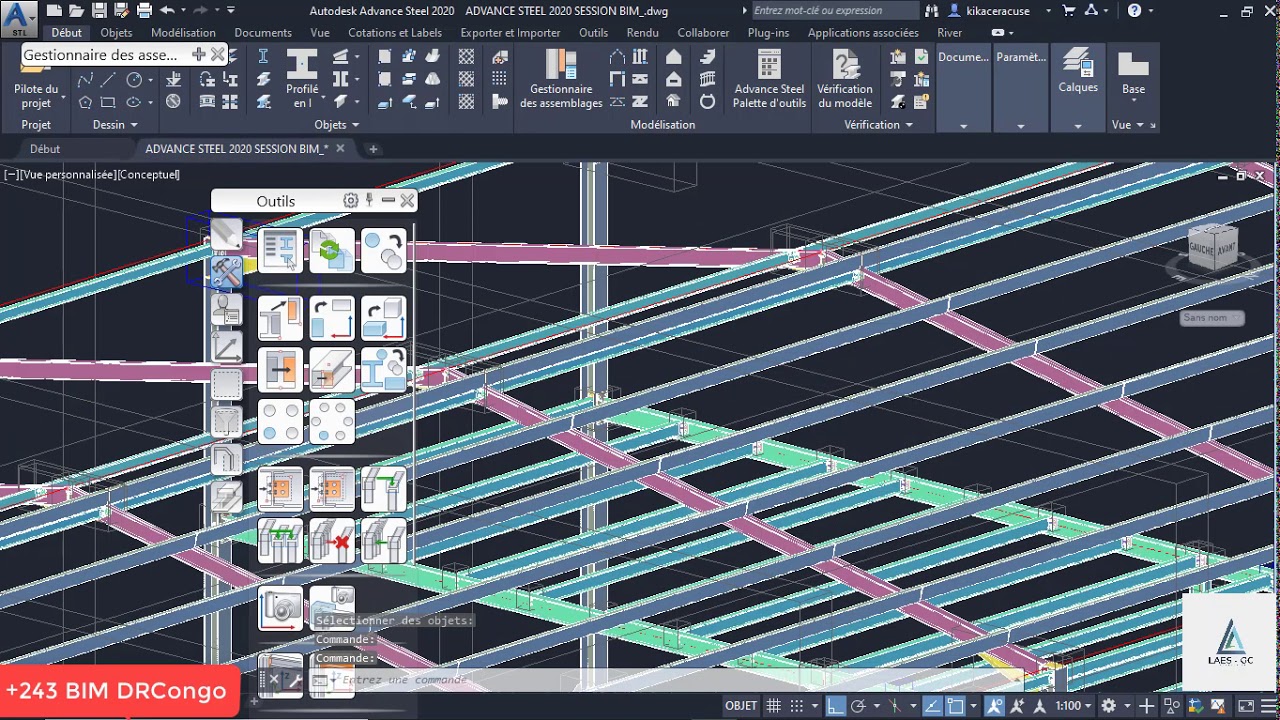 ADVANCE STEEL 2020 Assemblage des Pannes