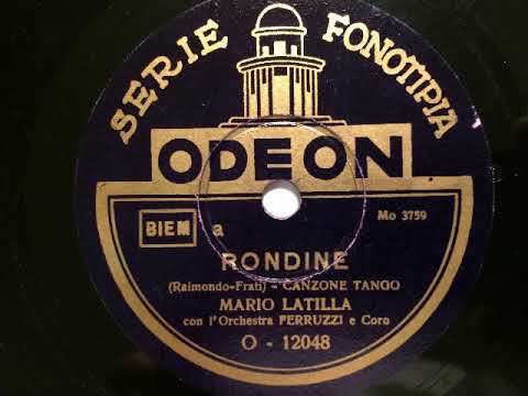 Mario Latilla und Orchester Ferruzzi, Rondine, Tango, Milano, 1932