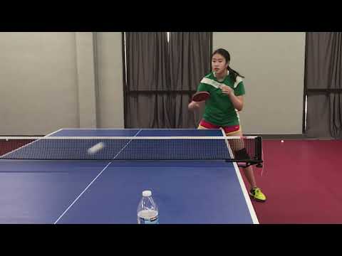 Butterfly Training Tips with Natalie Chen - 2 Backhands, Forehand Loop Crosscourt