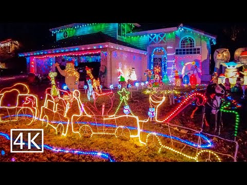[4K] 🎄 Christmas Lights - Rocklin California