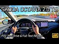2026 Škoda Octavia Combi 2 0 TSI 4x4 POV Test Drive Full Text Review