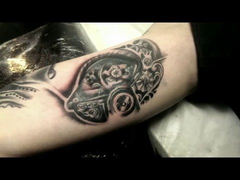 Mechanical Eye Tattoo by Dawid Krzyżaniak
