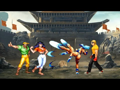 Unstoppable Duo! Cadillacs & Dinosaurs vs Arabian Moon & Axel - MUGEN Battle