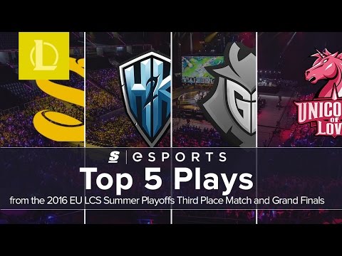 Top 5 Plays from the 2016 EU LCS Summer Playoffs Third Place Match and Grand Finals