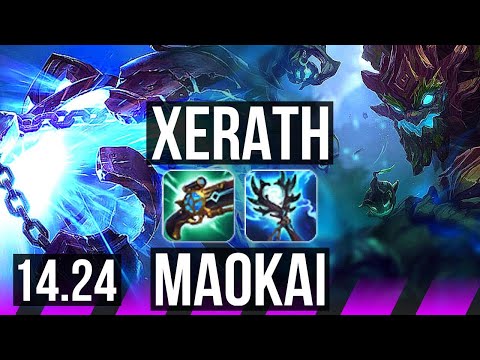 XERATH & Ezreal vs MAOKAI & Jhin (SUP) | NA Master | 14.24
