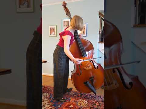 Kalah Weber playing the double bass