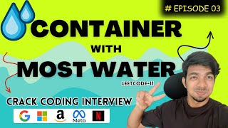 Download the video "#3 : Container with most water | Array + Two pointers | Leetcode 11 |🔥Placement Series🔥#engineerhoon"