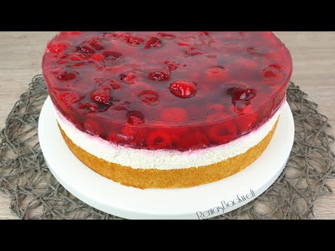 Simple raspberry sour cream cake 😍