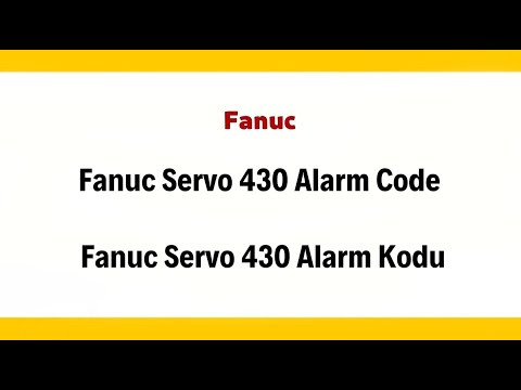 Fanuc Servo 430  Alarm Code