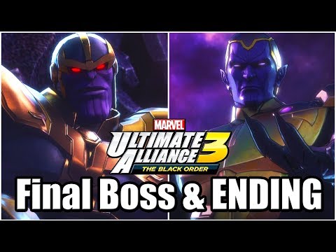 Marvel Ultimate Alliance 3: The Black Order -  Final Boss Fight (Thanos & Thane) & ENDING